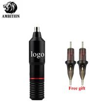 Честолюбие Пользовательский логотип тату машина с ЧПУ профессиональная тату ручка лайнер и шейдер для татуировки художника картридж иглы бесплатный подарок