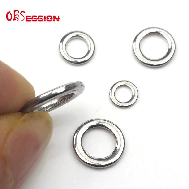 15pcs/bag Fishing Solid Ring 7.6mm-10.6mm Heavy Duty Lures