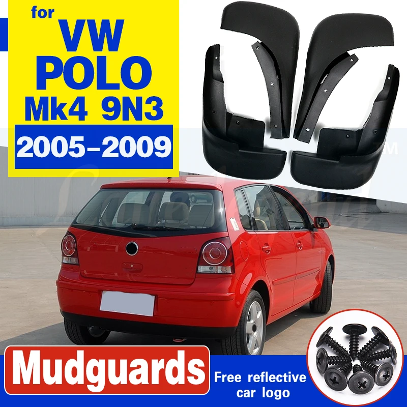 Брызговики для Volkswagen VW Polo Mk4 9N3 2005 ~ 2009 брызговики щитки от грязи автомобиля