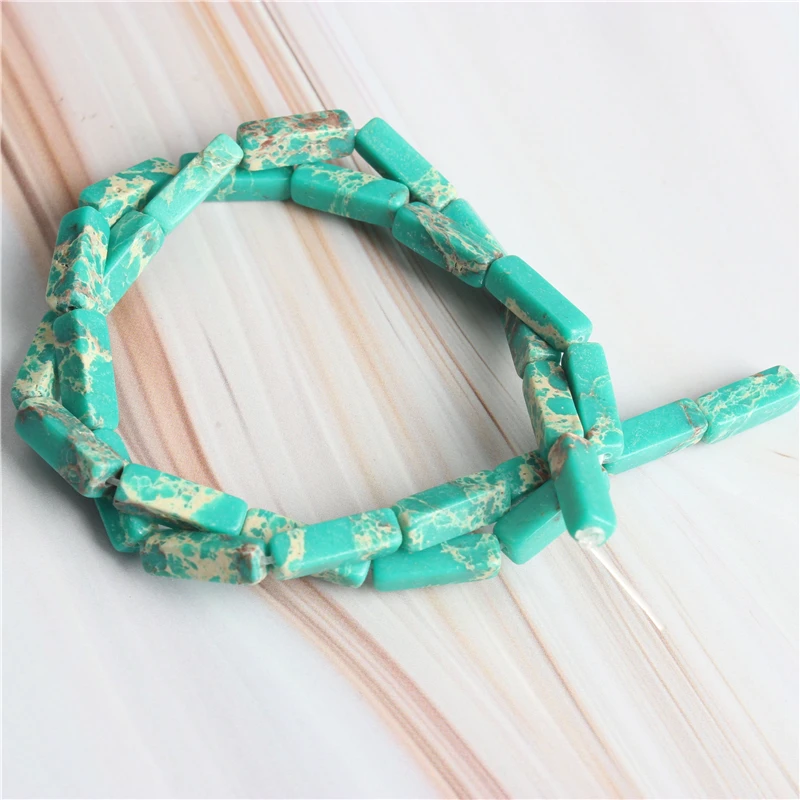 Emperor Light Green Linxiang модные натуральные разноцветные кубовидные свободные бусины DIY браслет ожерелье серьги шпильки аксессуары - Цвет: Emperor Light Green