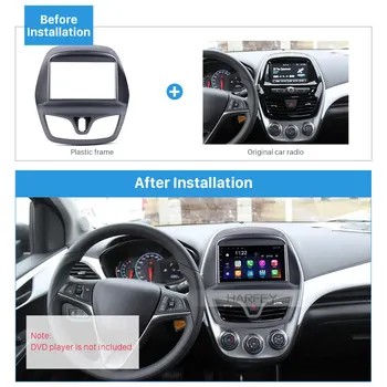 

Harfey Car Double Din Stereo Fascia in Dash Frame Cover Trim Panel Mount for Daewoo Martiz Chevrolet Spark Beat 2015 173*98mm