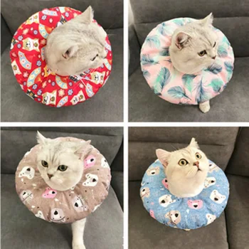 

Waterproof pp cotton washable Pet Anti Bite Collar Elizabeth Circle Neck Comfortable Protection Collars for Dogs Cats