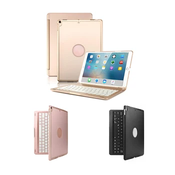 

New Keyboard Case,Protective Ultra Slim Hard Shell Folio Stand Smart Cover with 7 Colors Backlit Wireless Bluetooth Keyboard for