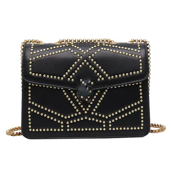 

Women Fashion Candy Crossbody Bag 2020 Summer Retro Soild Color Splice Chain Bag For Lady Handbag Shoulder Bags