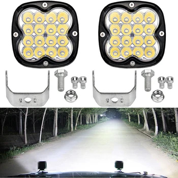 

Super Bright car LED Work Light spotlight 16LED 48W 9-80V High Power Motorcycle Engineering off-road vehicle 4wd atv Headlight