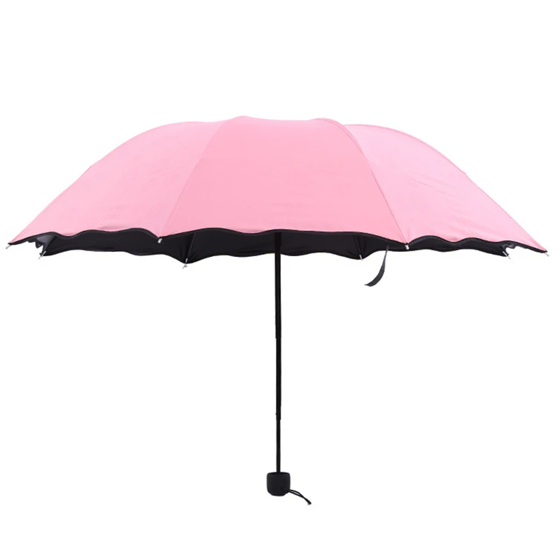 Lady Magic Flowers Umbrella Travel Parasol Folding Rain Windproof Anti-UV Sun/Rain
