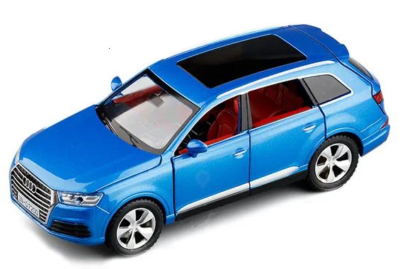 Новая модель 1:32 Audi Q7 SUV из сплава, литая под давлением металлическая игрушка для детей, коллекция подарков - Цвет: b lu