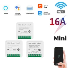 Mini commutateur Wifi intelligent, prise en charge du contrôle bidirectionnel, Module domotique intelligent, fonctionne avec Alexa Google Home Smart Life App