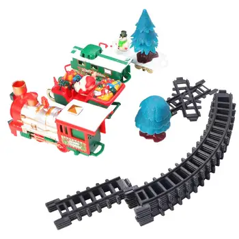 

Electric Train Toy Mini Christmas Train with Music and Lights Kids Christmas Gift Toys item is a train toy (No Battery)