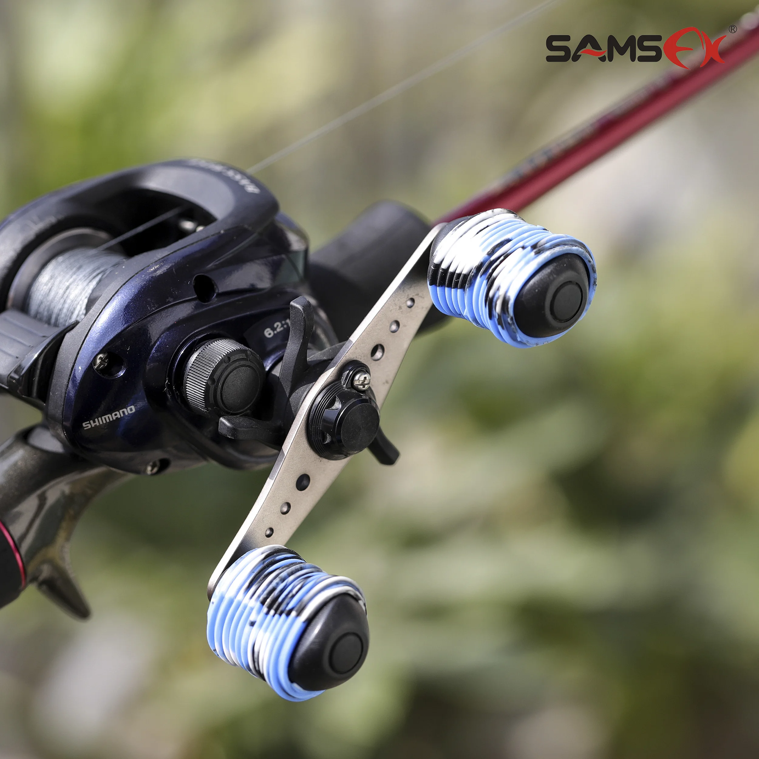 Samsfx Elastic Rubber Fishing Reel Grip Non-slip Ergonomic Reel 