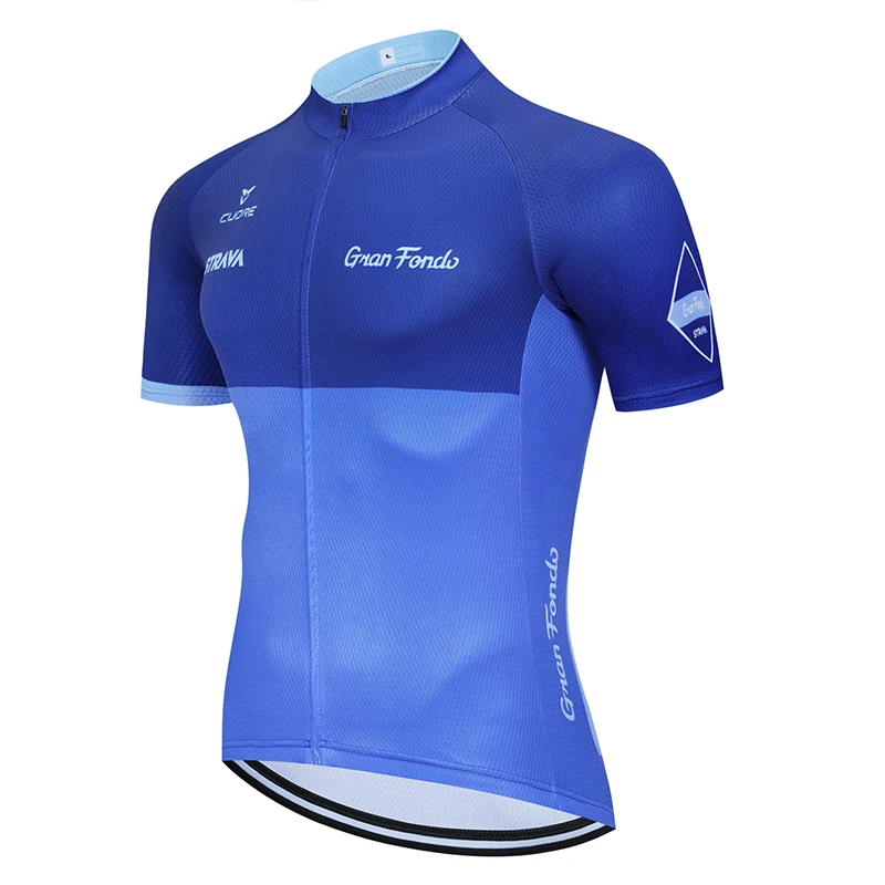 2020 STRAVA Pro Team Summer Cycling T-shirt Set Breathable Bicycle Wear Short Sleeve Shirt Men Shorts 19D Rubber | Спорт и