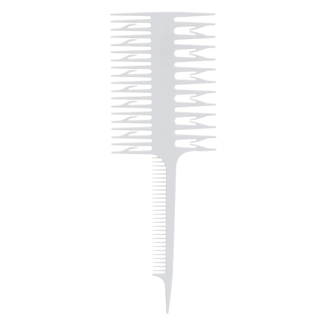 3 Way Weave Balayage Dyeing Highlighting Microbraiding Sectioning Hair Comb Hair Dye Comb Foiling Comb for Salon Barber 3 Way Weave Balayage Dyeing Highlighting Microbraiding Sectioning Hair Comb Hair Dye Comb Foiling Comb for Salon Barber