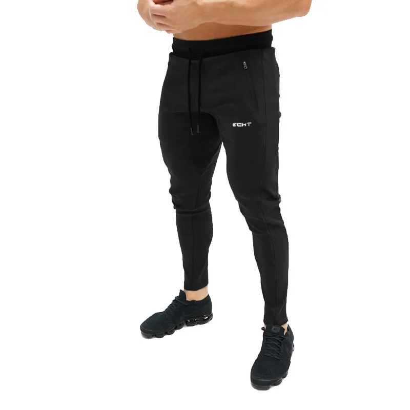 Мужские штаны для занятий фитнесом, осенне-зимние новые стильные спортивные штаны для фитнеса, повседневные облегающие брюки для бега и тренировок