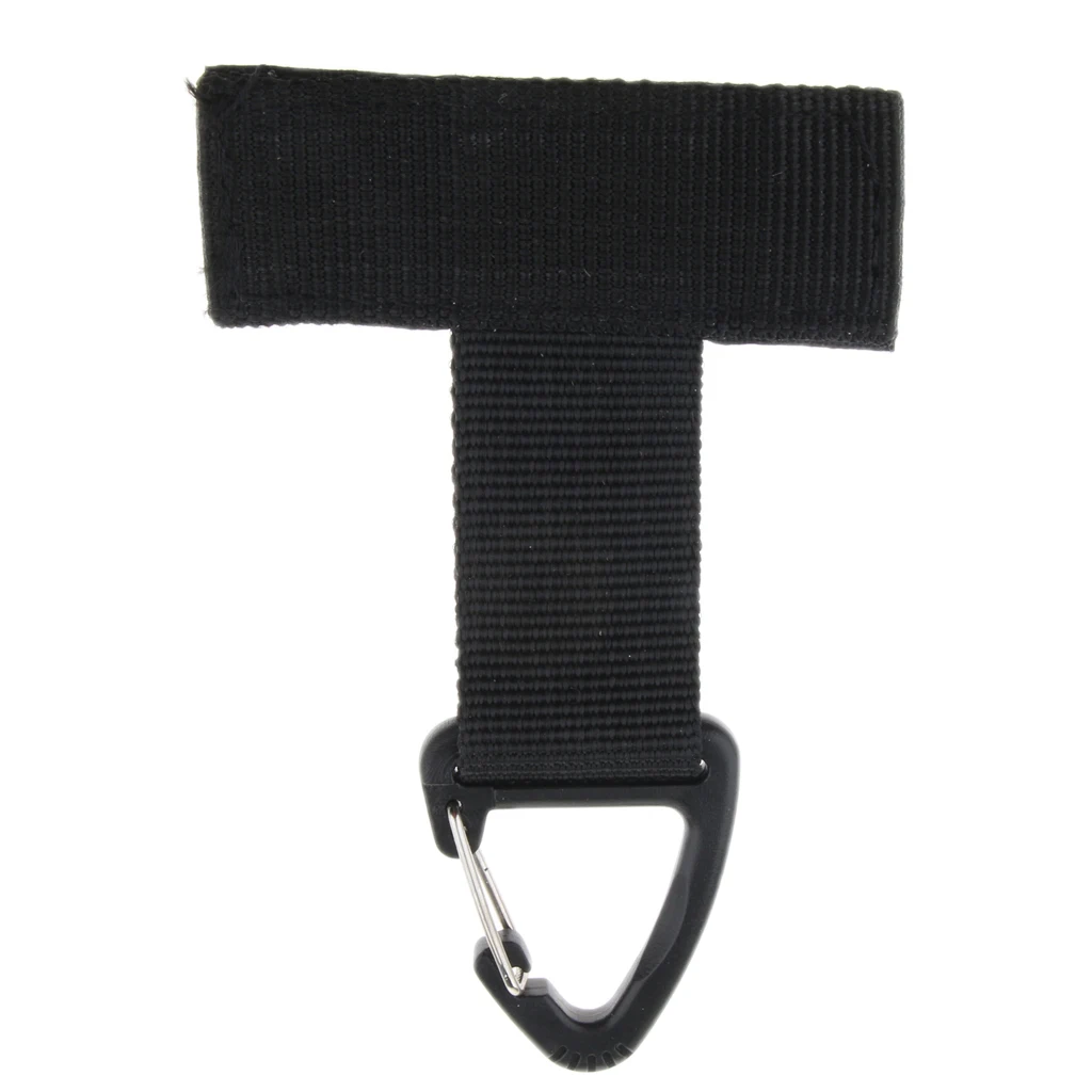 Belt Holder Nylon Clips with Spring Snap Hook, Keychain Carabiner Buckle for Molle Strap Webbing Attachement, Black