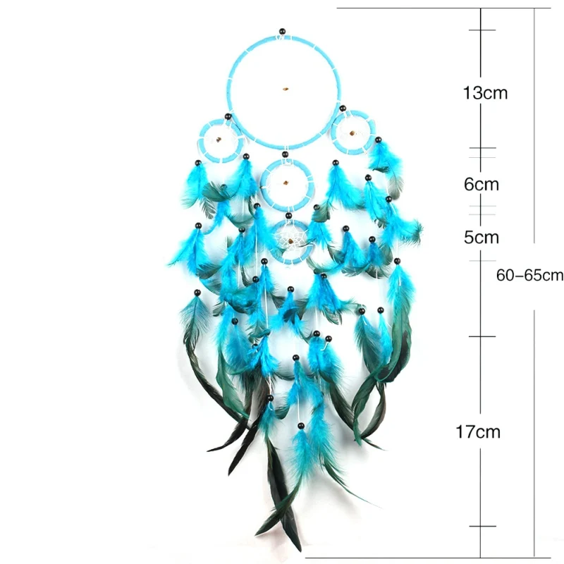 Мини-украшение для дома, ретро, перо, сеть снов, Ловец, перья, на стену, мечта, сетка, плетение, Декор, подарки для автомобиля, декор комнаты - Цвет: UA