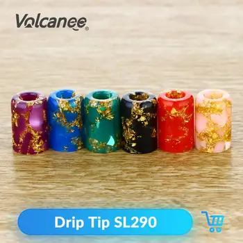 

Volcanee Vape Resin Drip Tip Shine Gold Wide Bore Mouthpiece for Smoant Pasito Kit 10mm Diameter RDA RBA Vaper Accessories
