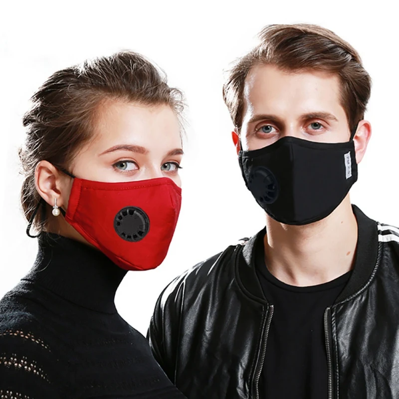 

Unisex Cotton Anti Haze Anti-dust Mask Activated Carbon Filter Respirator PM2.5 Pollution Mouth Breath Valve Masks Hot Hot