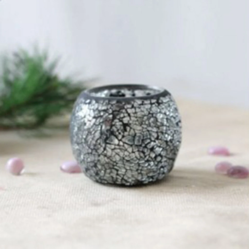 Mosaic Stained Glass Candle Holder Tea Light Holder Cup Flowerpot Home Decor