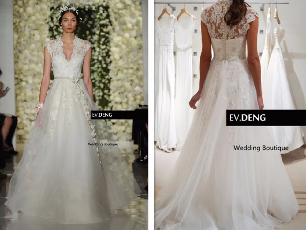 

A-line robe de mariage casamento vestido de noiva appliques lace 2018 v-neck belt button Bridal Gown mother of the bride dresses