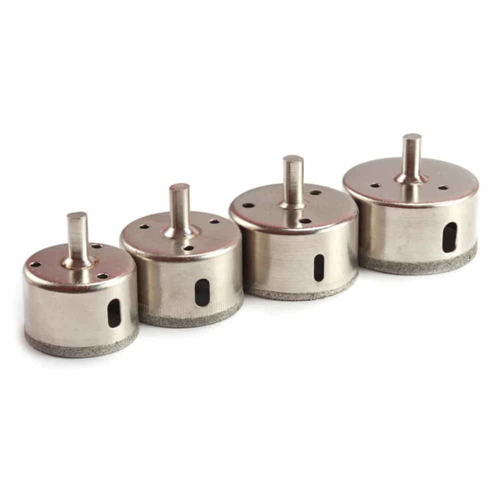 

4 Pieces 45 50 55 60mm Silver Diamond Coated Core Hole Saw Drill Bit For Tile Glass Ceramic Drill Bits