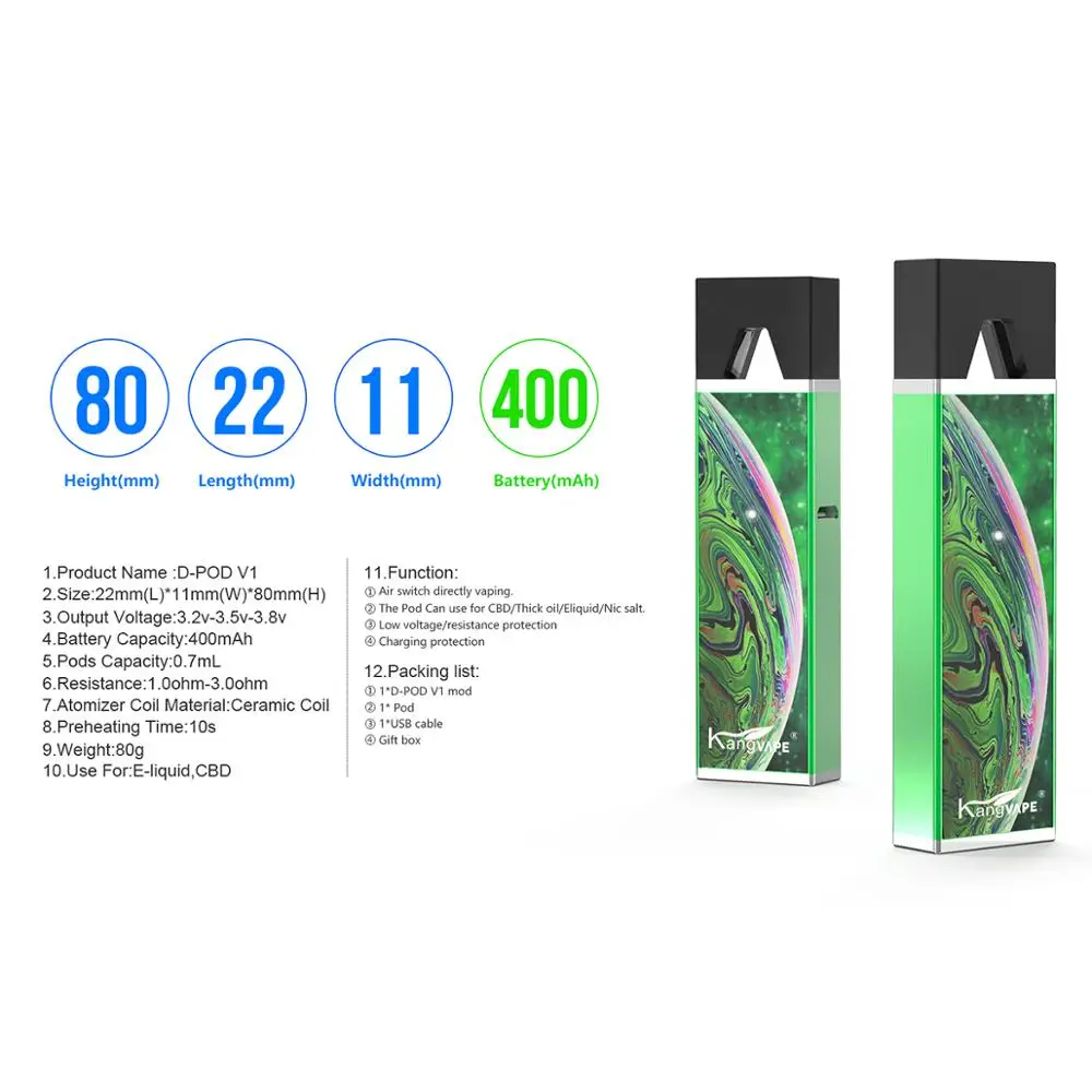 Volcanee D Pod V1 650mAh аккумулятор 0 7 МЛ Основные характеристики керамики катушки