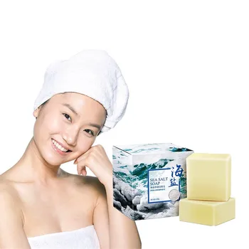 

Deep cleansing of facial makeup with sea salt hand soap skin care to remove blackhead mite shrinkage pore whitening