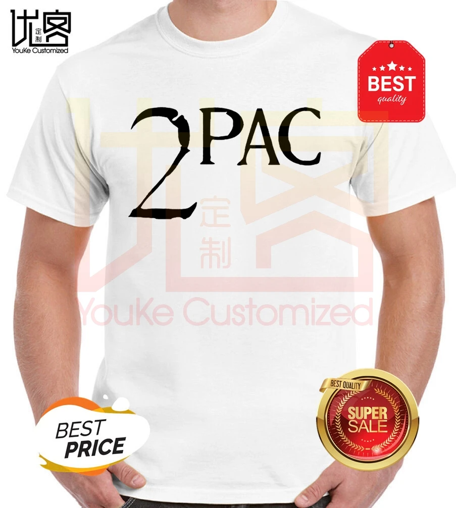 Новинка 2020 Классическая футболка 2Pac с логотипом в стиле хип-хоп рэп-Тупак мужские