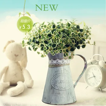 

16cm Retro Tin Flower Bucket,Handmade Hemp Rope Wrought Iron Flower Pot,Desktop Decoration,Photo Props,Home Decoration,Iron Vase
