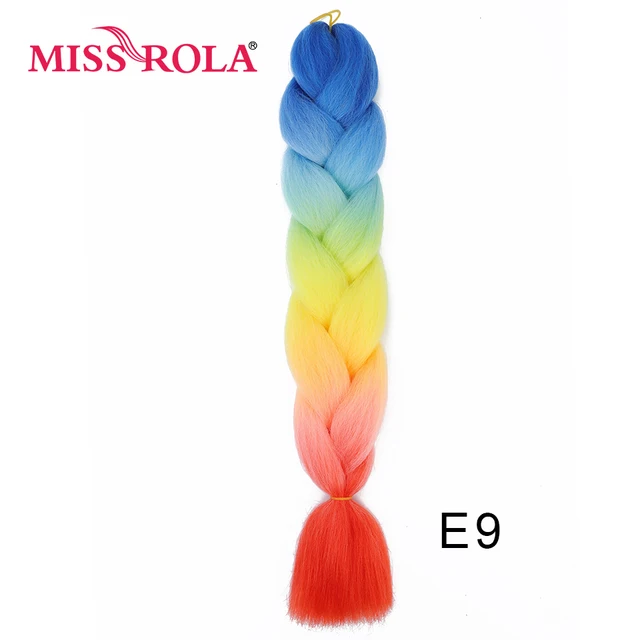 New Colors Synthetic Glowing Hair Twist Braids Ombre Color For white Women Braiding Hair Extensions Jumbo Braids KaneKalon Hair E9