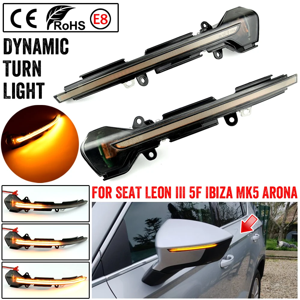 Светодиодный индикатор поворотника SEAT Leon III Mk3 5F 13-18 Ibiza KJ Mk5 V Arona 17-18 светодиодный