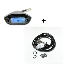 Universal LCD Motorrad Tacho Gauge Kilometerzähler 5 Getriebe 7 Hintergrundbeleuchtung 13000 RPM 199 KMH MPH Motorrad Tachometer mit Sensor