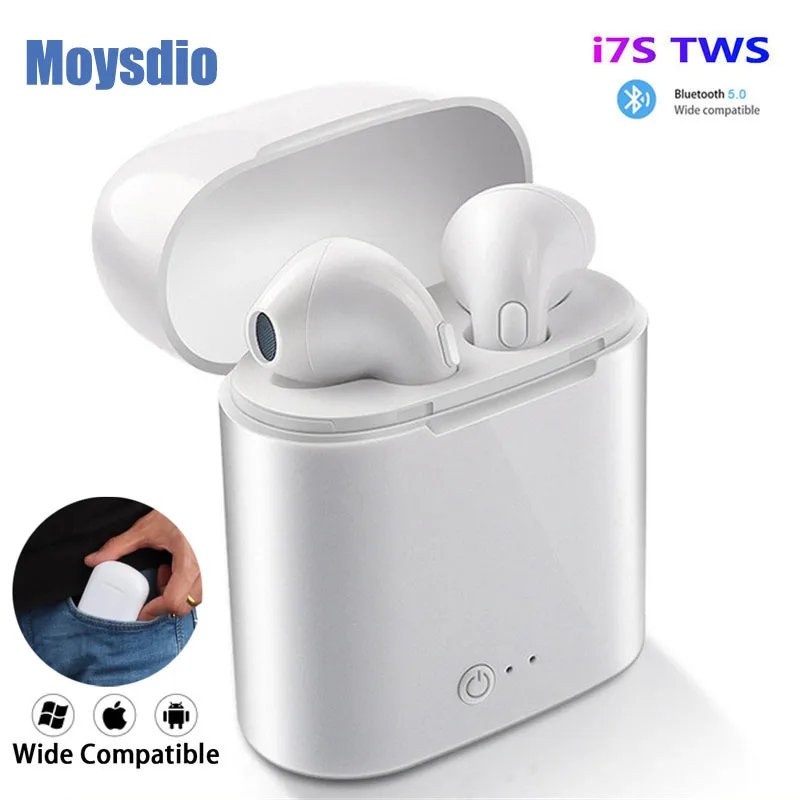 I7s Tws беспроводные наушники Bluetooth Air Hands-Free вкладыши гарнитура с зарядным