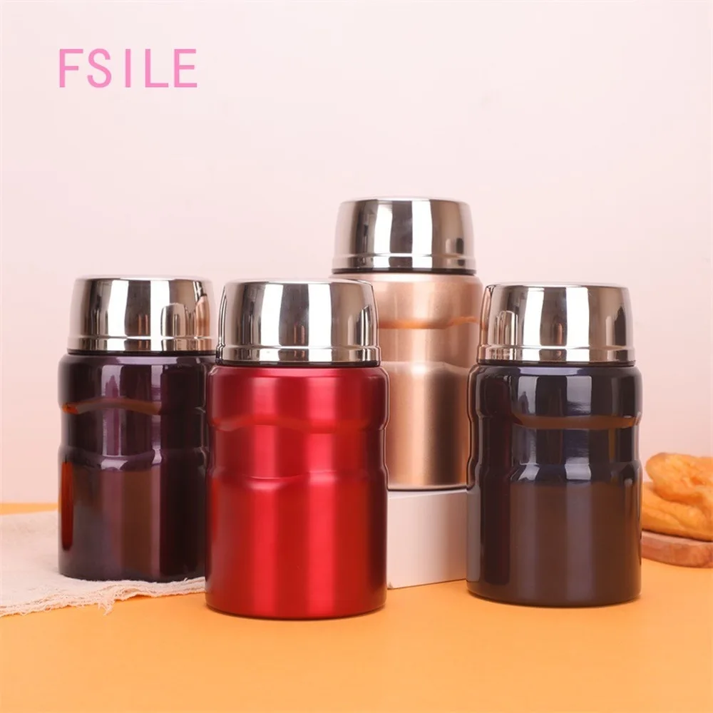 

FSILE Smoldering Pot Smoldering Beaker Pot Stainless Steel Child Adult Bento Porridge Soup Bucket Insulation Time Long Lunch Box