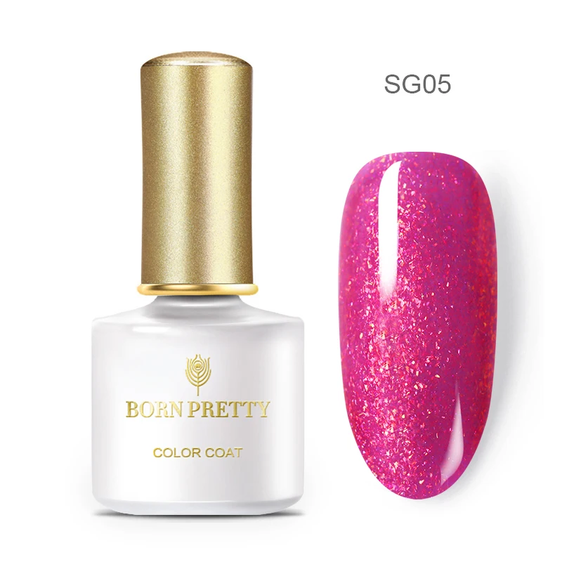 BP-SG05 BORN PRETTY 6 мл Блестящий блестящий гель для ногтей голографический лак УФ светодиодный гель розовый Золотой Серебряный отмачиваемый гель лак для маникюра DIY - Цвет: BP-SG05