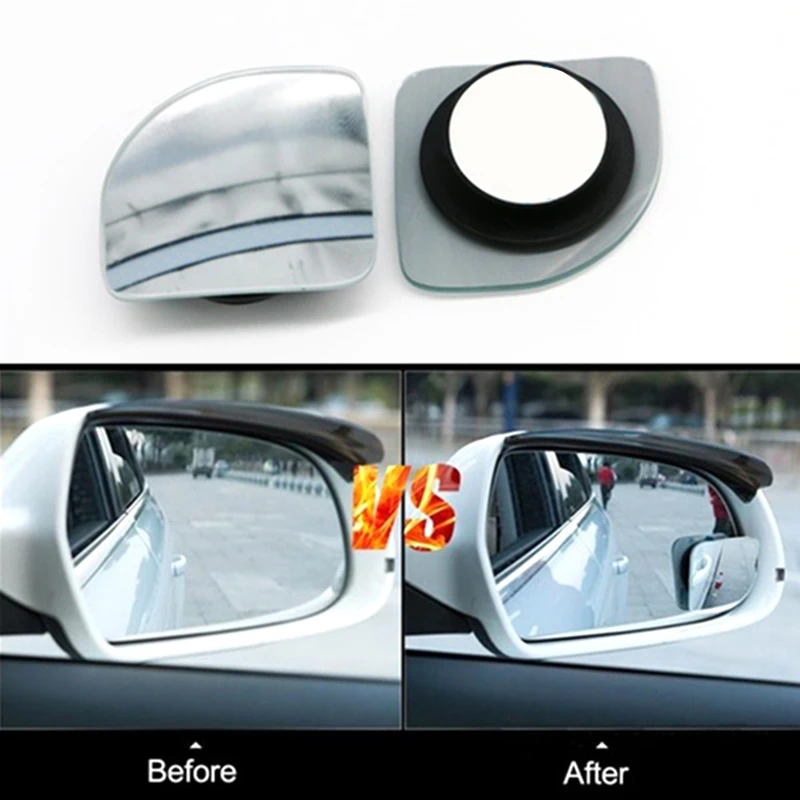 

2PCS 360 Degree Round Blind Spot Mirror Small Round Side Blindspot Rearview Parking HD Wide Angle Round Convex Mirror