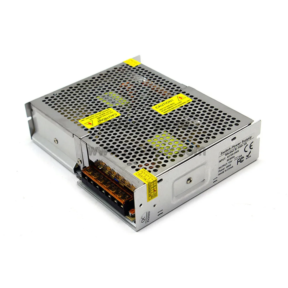 DC15V 10A 150W источник питания светодиодный трансформатор 220V 110V AC-DC 15V источник питания для камеры видеонаблюдения Stpper CNC освещение