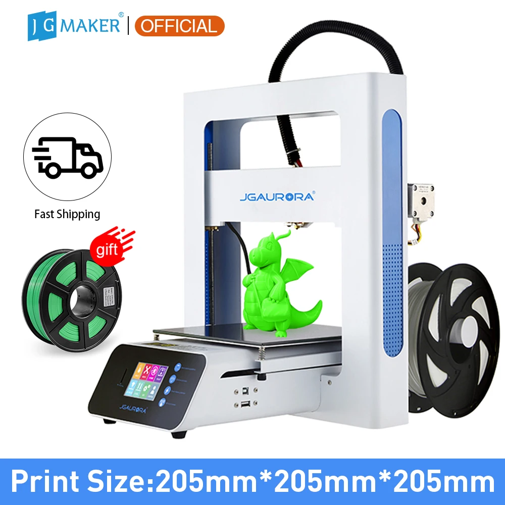 3D принтер JGMAKER A3S с металлической рамой и филаментом быстрой сборки функция