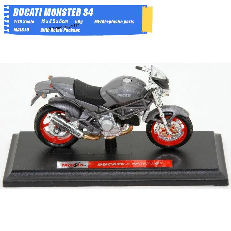 MAISTO 1/18 масштабные игрушки модели мотоциклов DUCATI MONSTER S4 литой под давлением