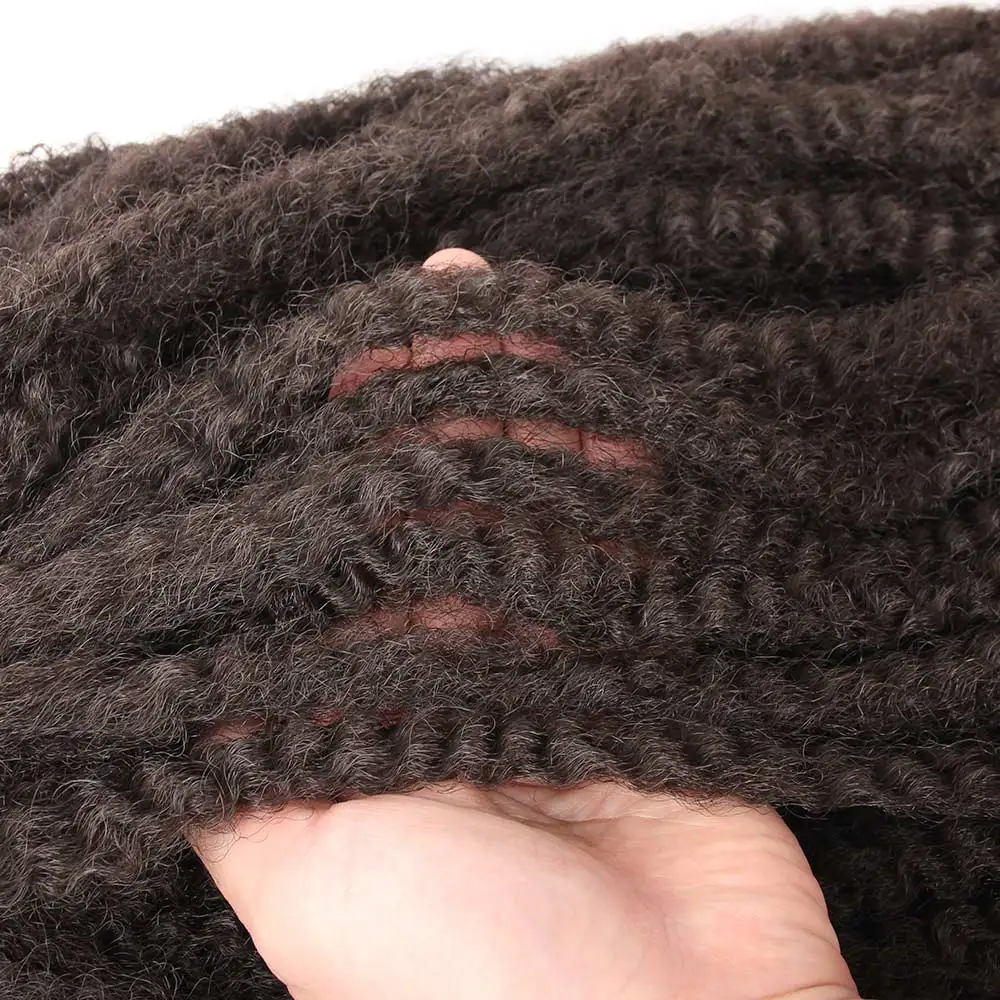 Афро кудрявый марли косички вязанные волосы для наращивания черный коричневый синтетический плетение волос для женщин 18 дюймов Pageup