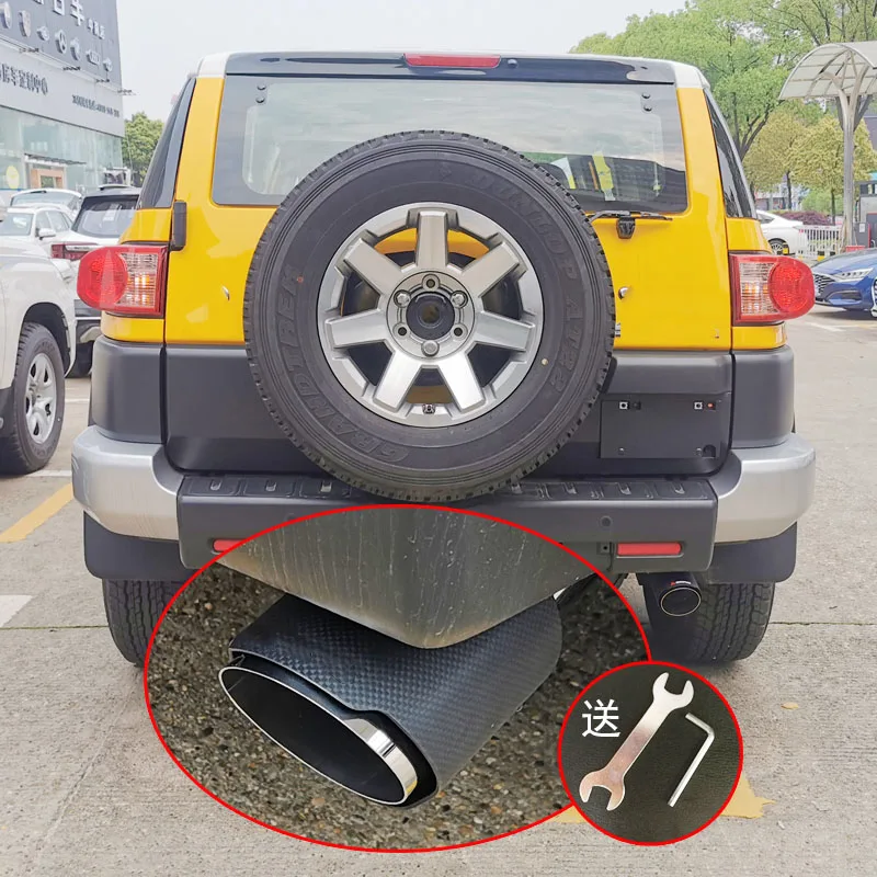 

For Toyota FJ Cruiser 2007-2019 carbon fiber Exhaust Muffler Tail Pipe Tip Tailpipe