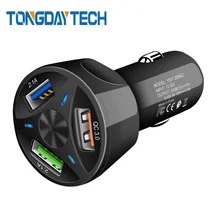 Tongdaytech Quick Charge 3,0 4,0 автомобильное зарядное устройство 3 USB порта зарядное устройство для iPhone X 8 7 11 телефон быстрое зарядное устройство для samsung S8 Cargador