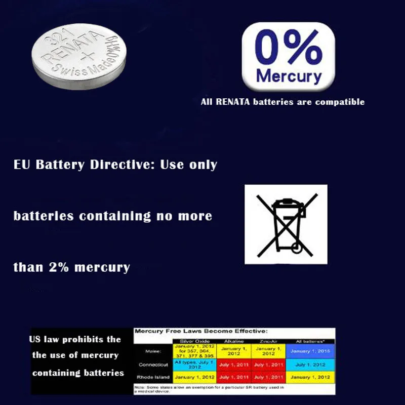 2 шт./лот Renata 321, оксид серебра часы батарея длительный SR616SW V321 GP321 швейцарская батарея для часов