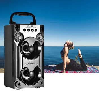 

MS-206BT 8W Bluetooth Speaker Soundbox Two-channel TF Card Playing FM Radio LED Shining For Official Multimedia