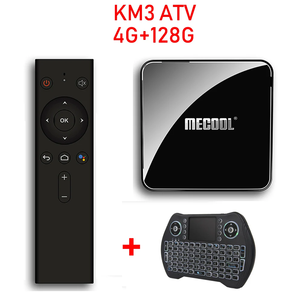 KM3 ATV 128G Mouse KM3 A tv Android tv Google Сертифицированный Android 9,0 tv Box 4 Гб 64 Гб 128 ГБ Amlogic S905X2 4K 5G Dual Wifi BT4.0 PK X96H - Цвет: KM3 ATV 128G Mouse