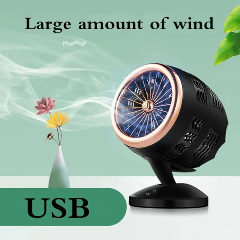 Портативный usb-вентилятор двойной лист вентилятор охладитель воздуха Настольный вентилятор Супер тихий мини USB вентилятор 3E23