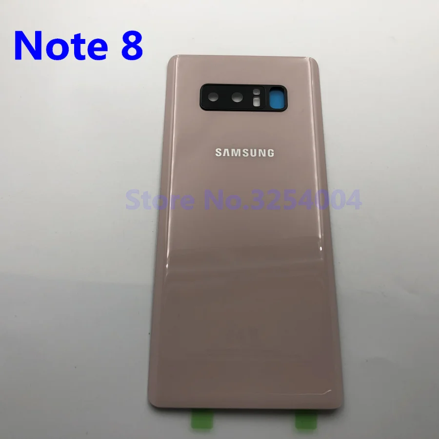 Note8 чехол на заднюю батарейку для samsung Galaxy Note 8 N950 N950F N9500 задняя крышка на стекло+ объектив для камеры - Цвет: Note 8 Pink