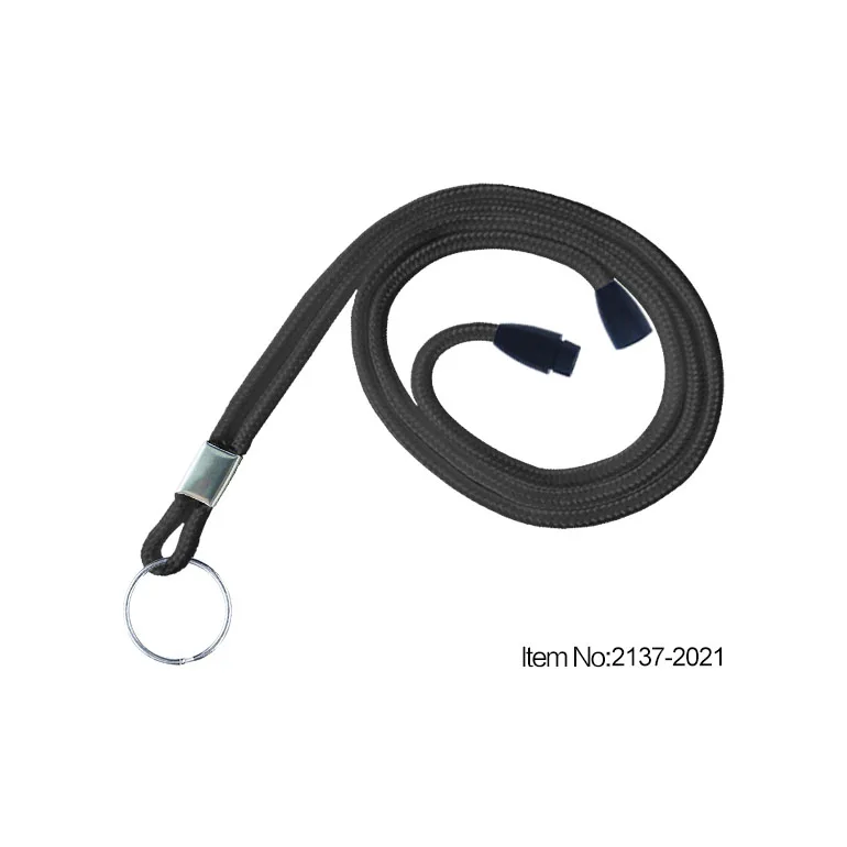 2137- гарантия качества 1/"(3 мм) Стандартный круглый отбивающийся шейный ремешок для ID/сплит-кольца