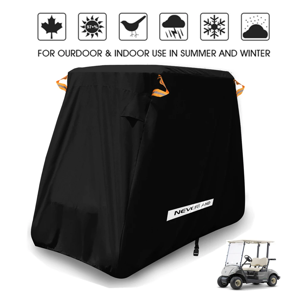 

300D Denier Oxford Golf Club Car Cart Cover Waterproof Rain Proof Sun UV Dust Quad ATV Vehicle Scooter Covers For Yamaha D40
