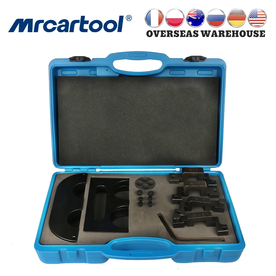 

MR CARTOOL Engine Camshaft Alignment Timing Locking Master Tool Kit Set Fixtures Turning Tool For BMW S85 M5 M6 E60 E63 Timing