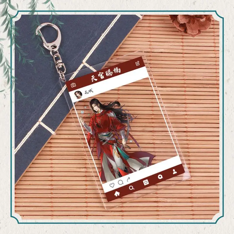 

Anime Tian Guan Ci Fu mo dao zu shi keychain fate acrylic key chain cute cartoon Pendant Keychain jewelry gift llaveros